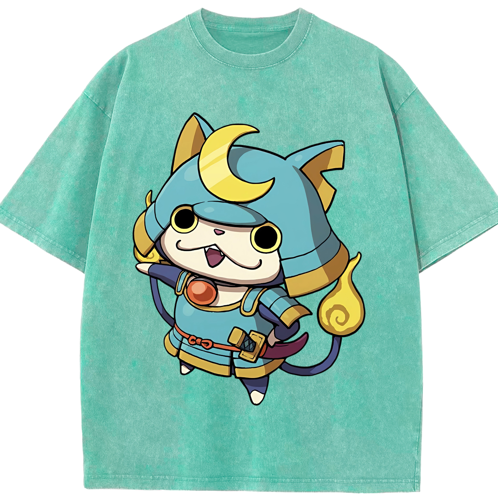（画像用） 妖怪ウォッチ Yo-kai Watch 綿100% ヴィンテージ風 半袖Tシャツ（フロントプリント）